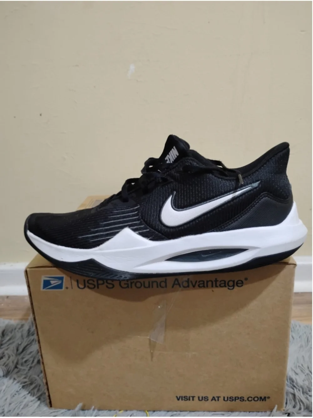 Nike Precision 5 Men Size 12 Black White Athletic Shoes Sneakers CW3403-003
